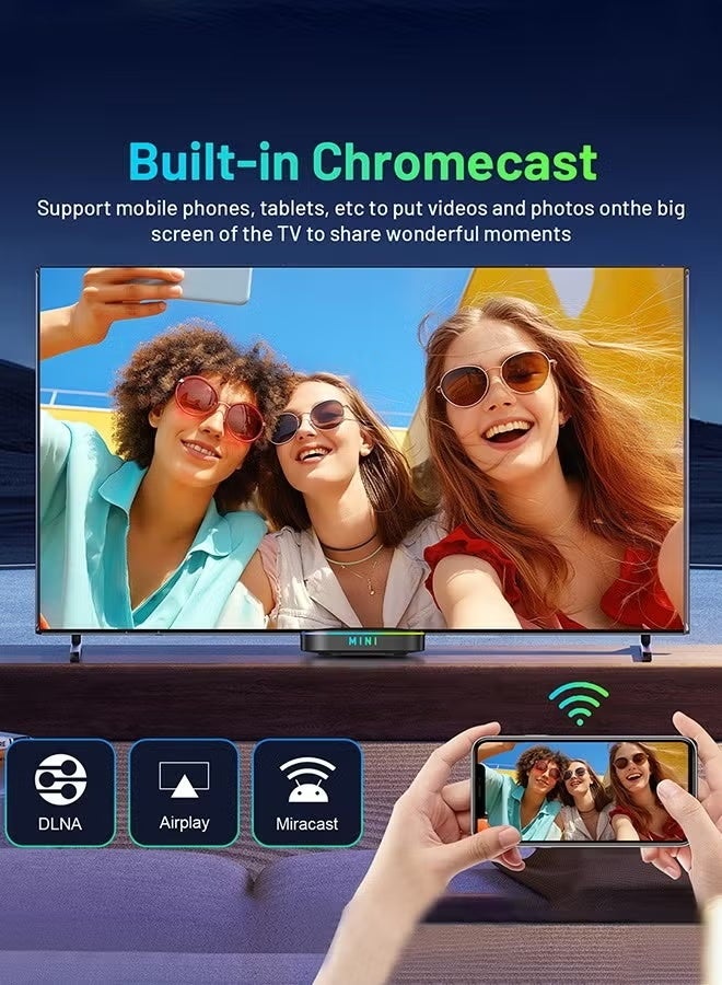 تلفزيون 8K Smart TV Box Android 14 Quad Core ARM Cortex A53 مع 2.4G / 5G Wifi6 و Remote Set Top Boxes مع ضوء التنفس المضيء. - Image 4
